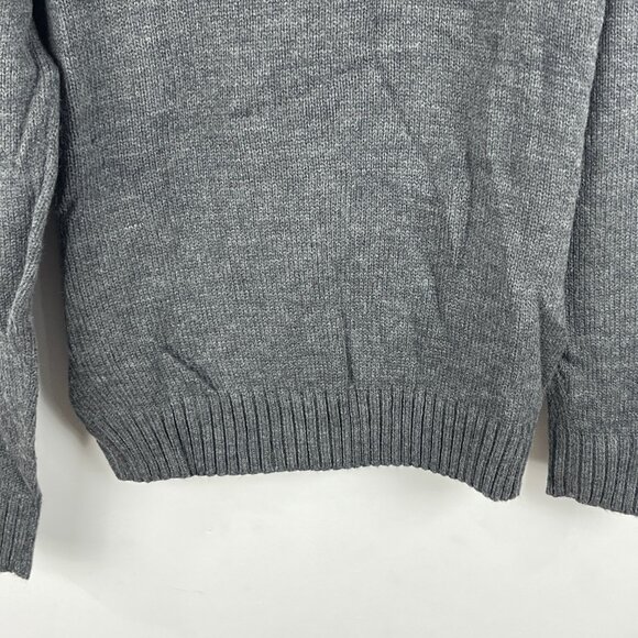 Burnside Sweater Size M Gray Long Sleeve Crew Neck Cable Knit Acrylic - Picture 9 of 9
